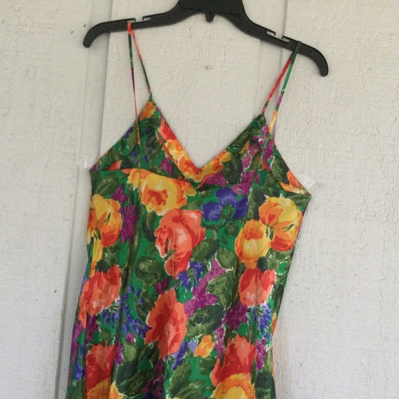 Victoria Secret Vintage Gold Tag Floral Slip Dress - Picture 5 of 13
